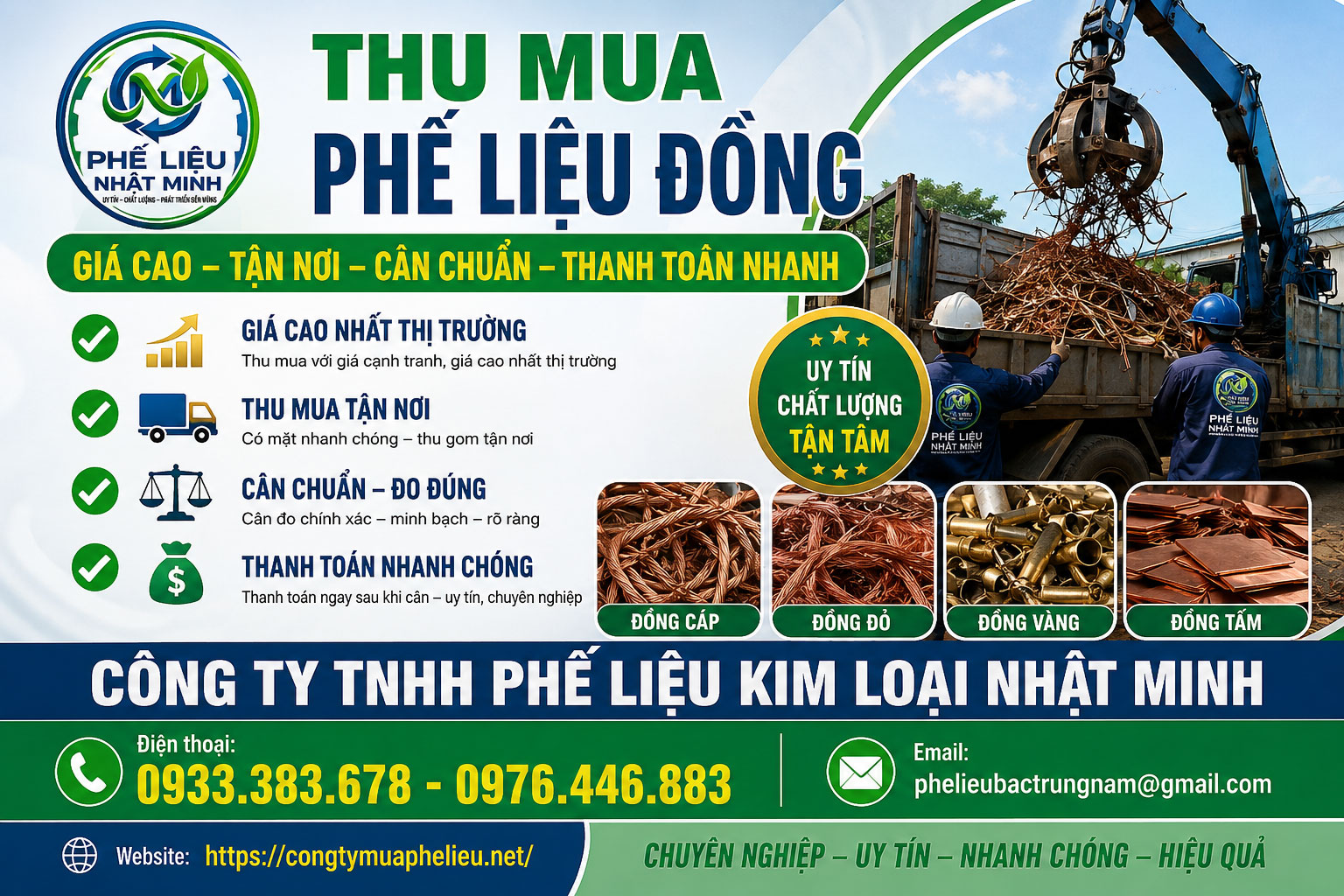 Thu mua phế liệu đồng tại Nhật Minh