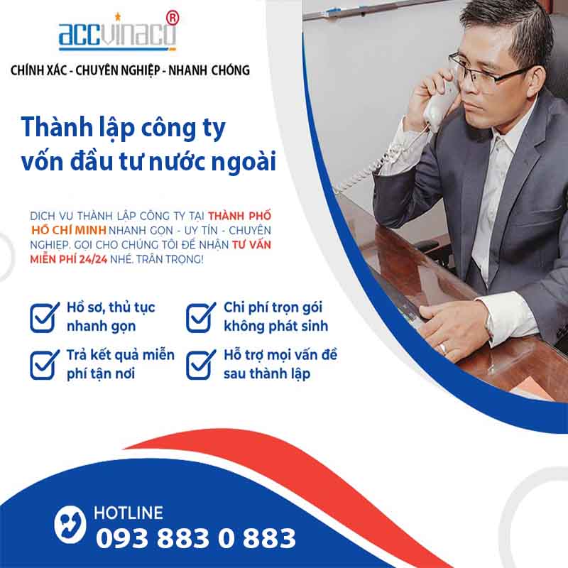 Bảng báo giá thành lập công ty vốn đầu tư nước ngoài